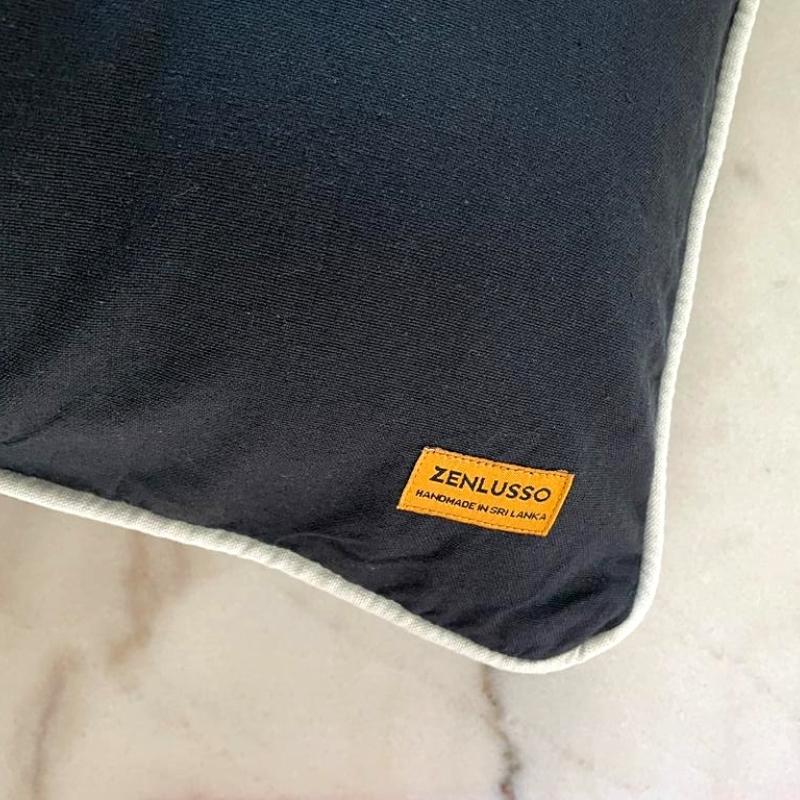 Fair Trade Throw Pillow Covers 100% Cotton - Modern Piped Edge